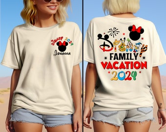 2024 Disneyland Family Vacation Shirts, Custom Disney Family Matching Tshirt, Disney Castle 2024 Shirts, Disney Family 2024 Trip Shirt