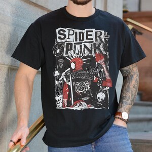 Shirt Spider-Man, punkshirt Disney The Spider-Verse, shirt Marvel Spider Ghost, shirt Marvel Punk afbeelding 2