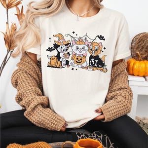 Camiseta Aristogatas de Halloween, Camiseta de Férias em Família da Disney da Temporada Assustadora, Camiseta de Gato Marie de Halloween, Moletom da Viagem de Halloween da Disney