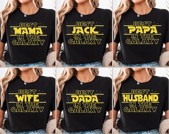 Koszula rodzinna, Koszulka Papa in the Galaxy, Koszulka Mama in the Galaxy, Koszulka Galaxy's Edge, Koszulka na Dzień Ojca, Koszulka na Dzień Matki