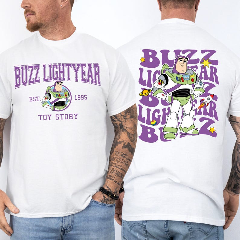 Buzz Lightjahre Est 1995 Toy Story Shirt, Disneyland Shirt, Toy Story Film Shirt, Infinity und darüber hinaus Shirt, Disney Trip Shirt, Familienausflug Bild 3