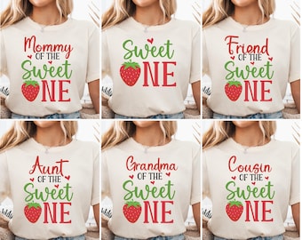 Sweet One Birthday Shirt, Strawberry Family Birthday Shirt, Birthday Girl Party Shirts, Family Matching Birthday Shirts, Berry 1st Birthday