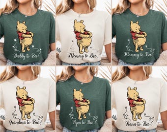 Winnie de Poeh mama tot bij shirt, Disney zwangerschapssweater, Disneyland zwanger T-shirt, Pooh Bear Daddy to Bee-shirt, Disneyworld Maternity