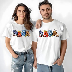 Koszulka „Mama Dada” z motywem Lightning McQueen, koszulka „Mama Dada” z motywem Cars, koszulka na Dzień Matki, bluza z kapturem z motywem Piston Cup, bluza Disney Cars Land zdjęcie 4