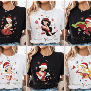 Disney Prinzessinnen Weihnachten Shirt, Disney Mädchen Weihnachten Shirt, Disney Prinzessinnen Santa Shirt, Mädchen Trip Weihnachten Shirt