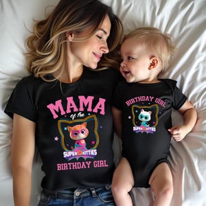 Super Kitties Birthday Boy Girl Shirts, Disneyland Kitties Family Tee, Kitties Buddy Shirt, Birthday Squad Shirt, Super Cats Sweatshirt