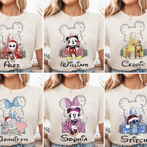 Personalized Disney Character Christmas Shirt, 2025 Mickey’s Very Merry Shirt, Custom Disney Family Christmas Shirt, Matching Christmas Tees