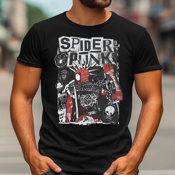 Spider Punk Shirt, Spiderman Across The Spider-Verse Shirt, Spider Ghost Shirt, Spiderman Comics Shirt, Spiderman 2024 T-Shirt