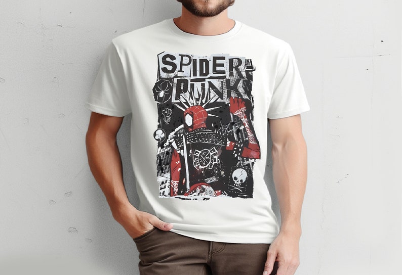 Spiderman Punk Shirt, Disney The Spider-Verse Shirt, Marvel Spider Ghost Shirt, Marvel Punk Shirt