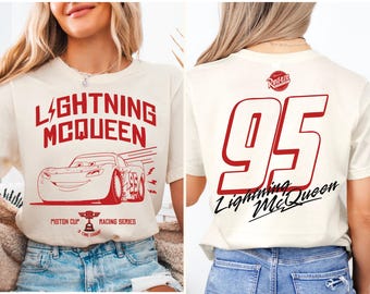 Lightning McQueen Shirt, Disney Cars Sweatshirt, Piston Cup Champion Tee, Racing Series 95 Sweatshirt, Pixar Car McQueen Hoodie