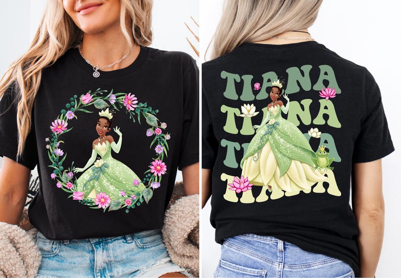 Camiseta de la Princesa Tiana de Disney, Camiseta de viaje a Disneyland de la Princesa Tiana, Camiseta de la Princesa Tiana y el Sapo, Camiseta de viaje para chicas Disney, Camiseta de viaje de la Princesa Tiana imagen 4