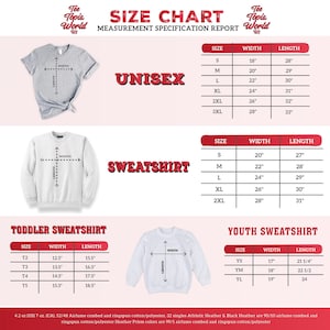 the size chart for a sweatshirt with measurements
