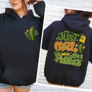 Just A Girl Who Loves Pickles Shirt, Pickle Lover Girls Shirt, Just a Girl Who Loves Pickles Shirt, Funny Pickle Shirts, Pickle Lovers Tee image 3