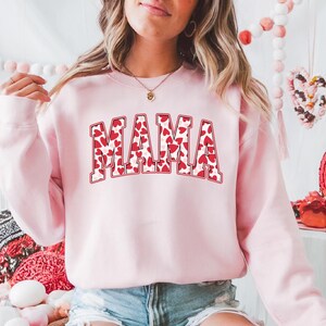 Mama Heart Valentines Day Shirt, Mom Valentines Sweatshirt, I Love Mama Shirt, My Valentines is Mom Shirt, Mama Love Sweatshirt