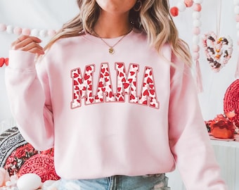 Koszulka Mama Heart na Walentynki, Bluza Mama Walentynki, Koszulka Kocham Mamę, Koszulka Moja Walentynka to Mama, Bluza Mama Love