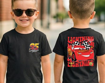 Maglietta di Saetta McQueen di Disneyland, maglietta del viaggio a tema Cars, maglietta del campione della Piston Cup, felpa della serie Racing 95, felpa con cappuccio di Saetta McQueen di Pixar