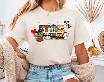 Star Wars-shirt, Star Wars Disney-shirt, Star Wars-T-shirt, Disney Man-shirt, Disney Star Wars-shirt, Disney-reis shirts, Disneyland-T-shirt