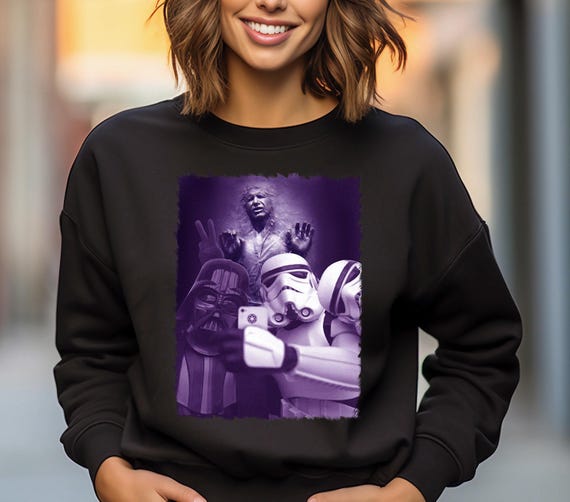 Storm Trooper Shirt, Darth Vader Selfie Sweatshirt, Han Solo