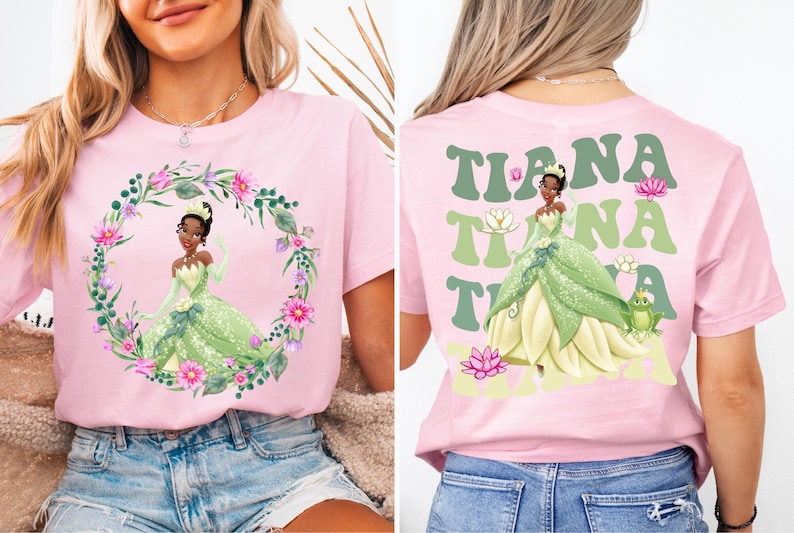 Camiseta de la Princesa Tiana de Disney, Camiseta de viaje a Disneyland de la Princesa Tiana, Camiseta de la Princesa Tiana y el Sapo, Camiseta de viaje para chicas Disney, Camiseta de viaje de la Princesa Tiana imagen 5