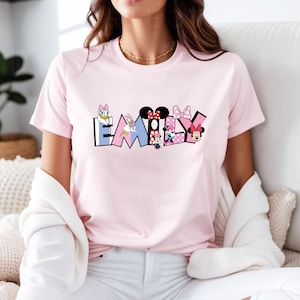 Disney Custom Name Shirt, Mickey and Friends Family Matching Shirt, Personalized Disney Mickey Mouse Shirt, Matching Disney Trip Shirt