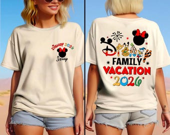 Disney Family Vacation 2026 Shirt, Disneyland 2026 Sweatshirt, Disneyworld Family Trip Tee, Mickey Mouse 2026 Shirt, Disney 2026 T-Shirt