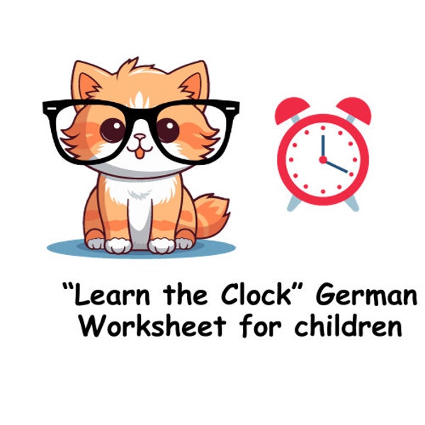 DE Clock Worksheet for children