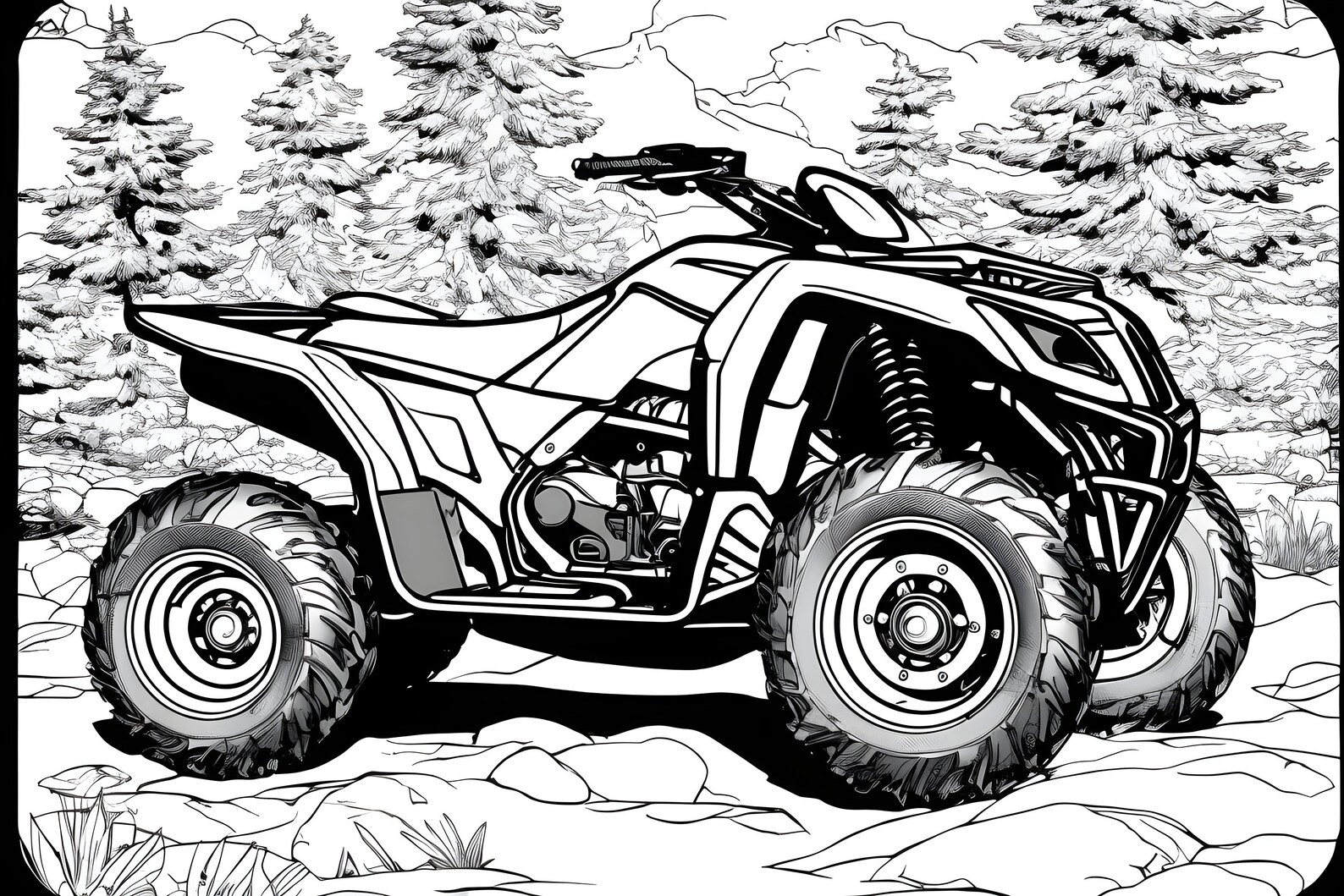 ATV Coloring Page - Etsy