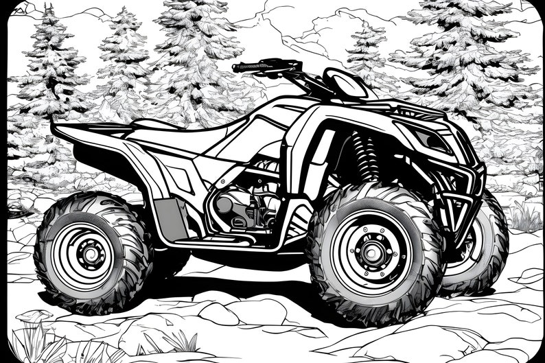 ATV Coloring Page - Etsy