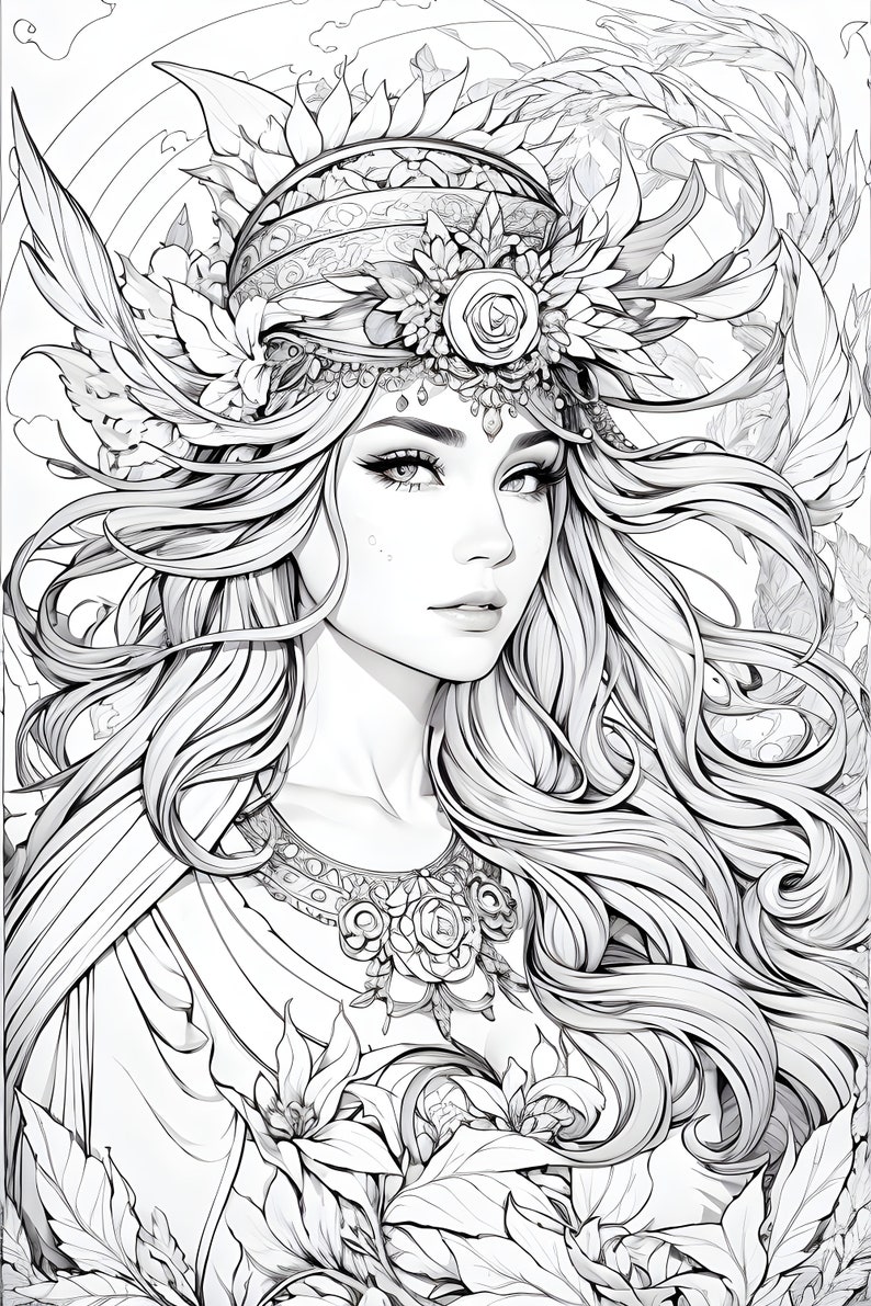 Women Coloring Page Etsy - Il 794xN.5278472466 4be4 