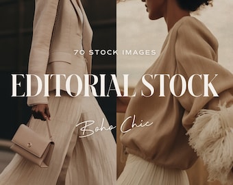 70 Editorial Faceless AI Stock Images: Boho Chic Couture (Digital Design)