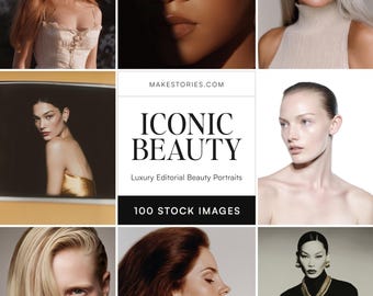 100 Iconic Beauty Makeup Portrait Images of Diverse Women