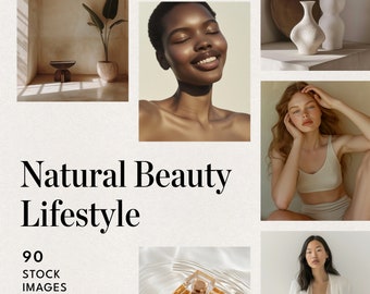 90 Beauty & Lifestyle Stock Images: AI-Generated, Social Media (Digital Download)