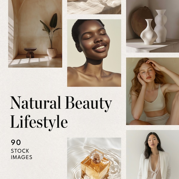 Beauty and Lifestyle 90 Stock AI Images for Graphic/Web Design, Social Media Marketing, Branding, Blog