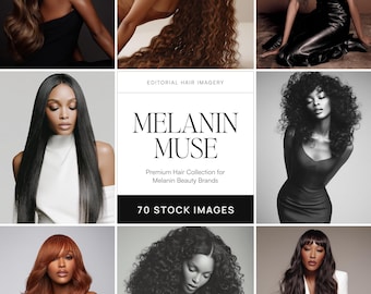 Melanin Hair Stock Photos / 70 Luxury Editorial Images for Wig Brands, Extensions & Salons