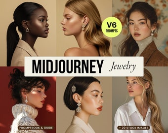 Midjourney V6 - Jewelry Earrings Lookbook Promptbook