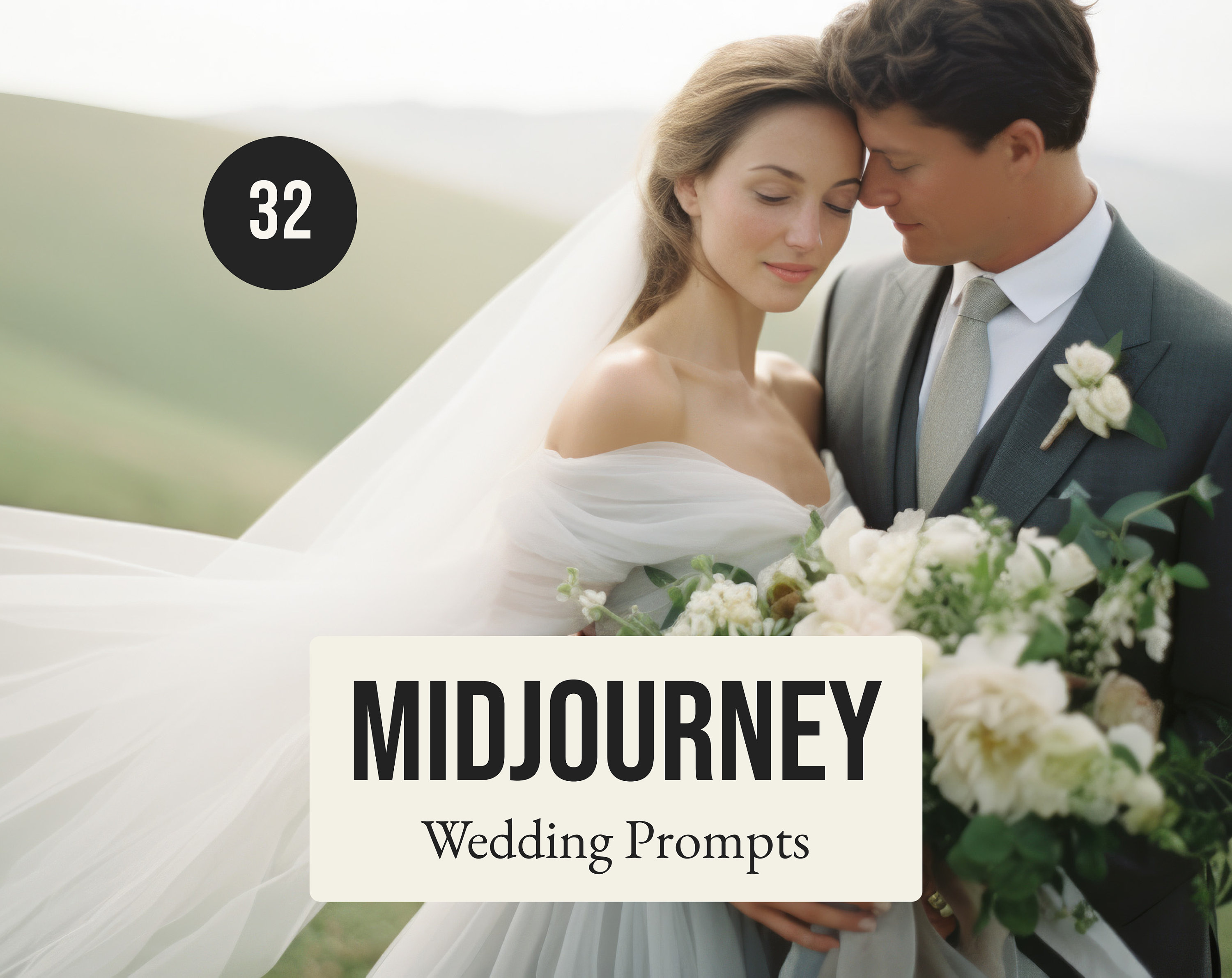 32 Midjourney Wedding Photography Prompts: Realistic AI Images (PDF Guide)