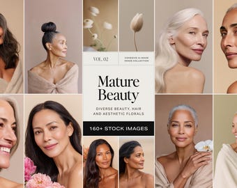 Mature Women Beauty Stock Photos: Skincare, Hair & Wellness Images