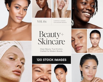 Beauty Stock Photos: Diverse Women, Modern Skincare Branding (AI Images)