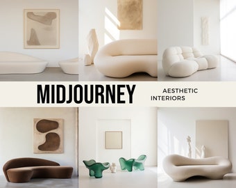 Midjourney Promptbook für stilvolle künstlerische Inneneinrichtung und Möbel