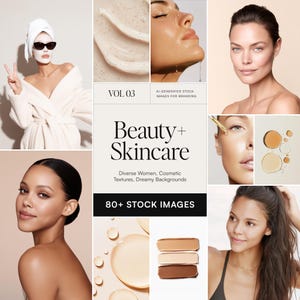 Beauty & Hautpflege Stock Bilder: Verschiedene Frauen, Kosmetik Texturen (80+)