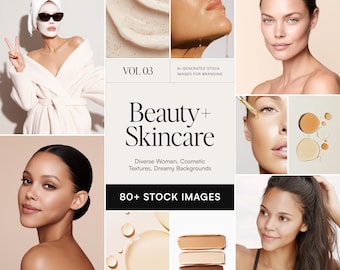Beauty & Skincare Stock Images: Diverse Women, Cosmetic Textures (80+)