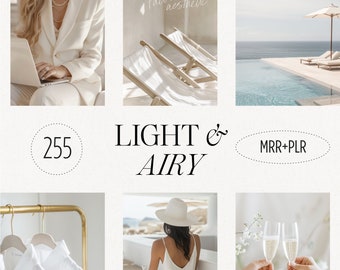 255 Light & Airy Lifestyle Stock Photos: MRR PLR Instagram Images