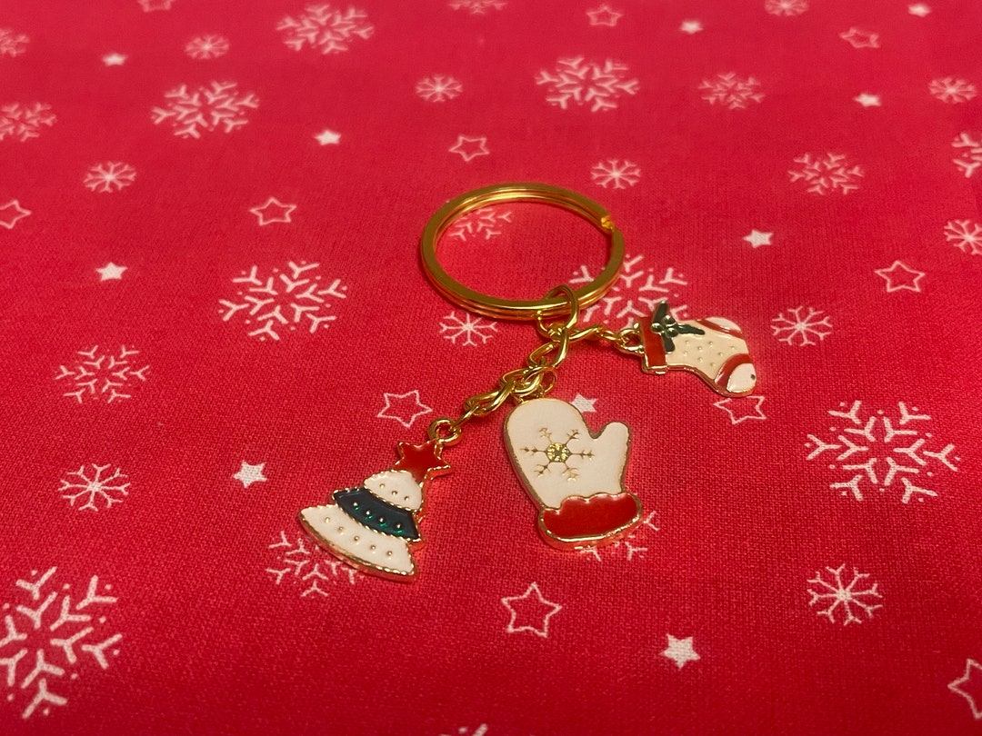 Christmas Keychain, New Year Keychain, Santa Claus Keyring, Santa Claus