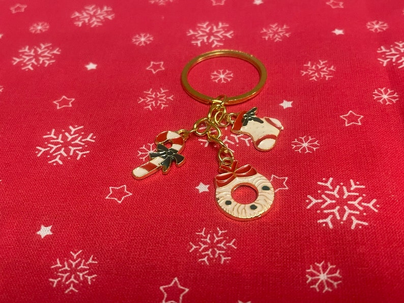 Christmas Keychain, New Year Keychain, Santa Claus Keyring, Santa Claus