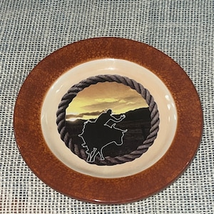 Cowboy Bronco Rider Designed 7&quot; Plate