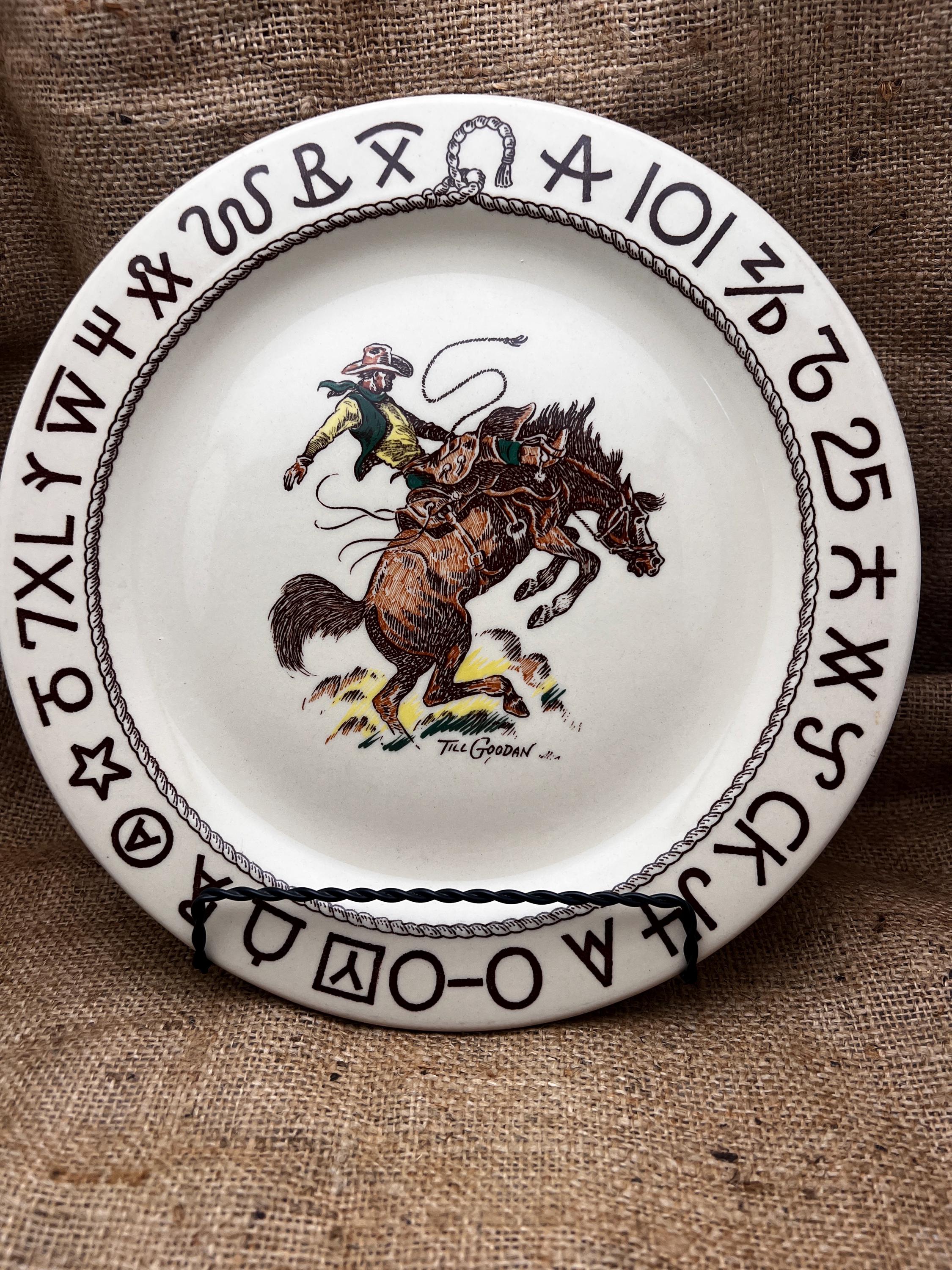 Westward Ho Western Dish Sets Vintage Wallace Westward Ho Rodeo