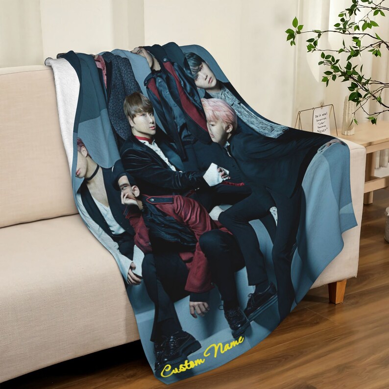 BTS Blanket Throw Blanket Warm Soft Blanket for Dormitory Etsy UK