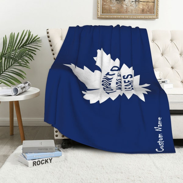 Toronto Maple Leafs Blanket Throw Blanket Warm Soft Blanket for Dormitory Living Room Bedroom Sofa Halloween Kids Adults Gifts