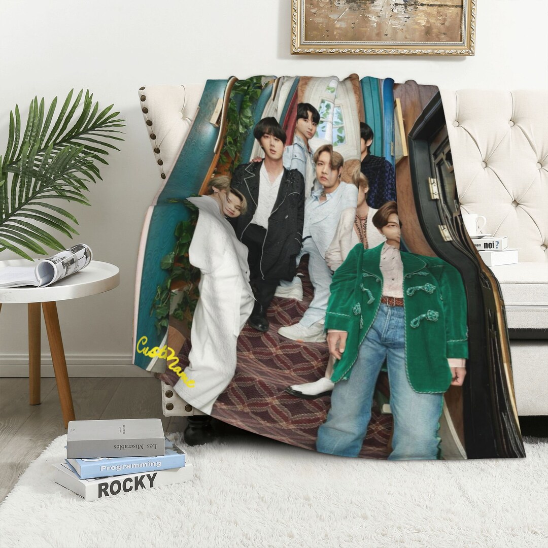 BTS Blanket Throw Blanket Warm Soft Blanket for Dormitory Living Room