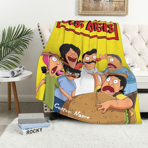 Bobs Burgers Blanket Throw Blanket Warm Soft Blanket for Dormitory Living Room Bedroom Sofa Christmas Kids Adults Gifts